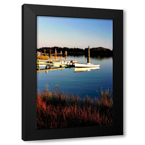 Beaufort Skiff Black Modern Wood Framed Art Print by Hausenflock, Alan