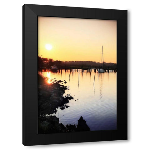 Gable Creek Sunrise I Black Modern Wood Framed Art Print with Double Matting by Hausenflock, Alan