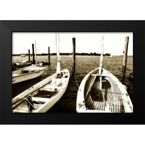 Skiffs IV Black Modern Wood Framed Art Print by Hausenflock, Alan