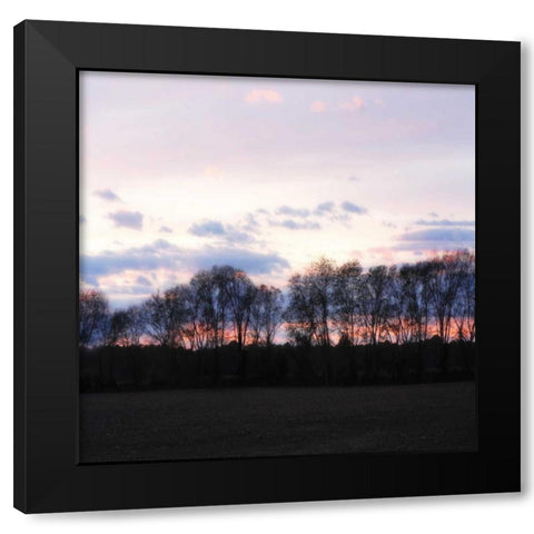 Winter Sunset Square I Black Modern Wood Framed Art Print with Double Matting by Hausenflock, Alan