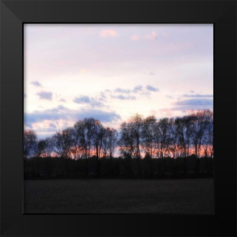 Winter Sunset Square I Black Modern Wood Framed Art Print by Hausenflock, Alan