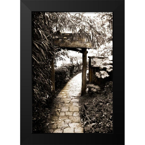 Bamboo Garden I Black Modern Wood Framed Art Print by Hausenflock, Alan