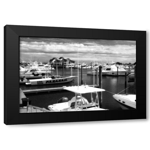 Wrightsville Marina I Black Modern Wood Framed Art Print by Hausenflock, Alan