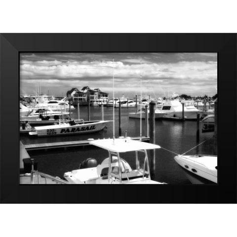 Wrightsville Marina I Black Modern Wood Framed Art Print by Hausenflock, Alan