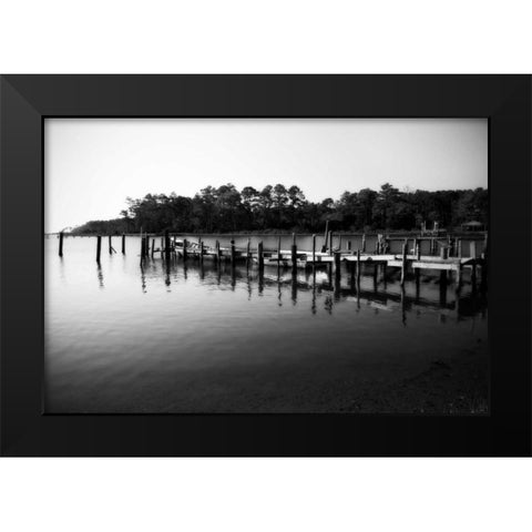 Forgotten Pier I Black Modern Wood Framed Art Print by Hausenflock, Alan