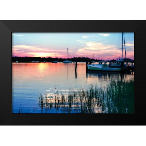 Taylors Creek Sunset Black Modern Wood Framed Art Print by Hausenflock, Alan