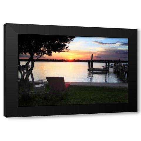 Sunset on Shinn Creek I Black Modern Wood Framed Art Print by Hausenflock, Alan