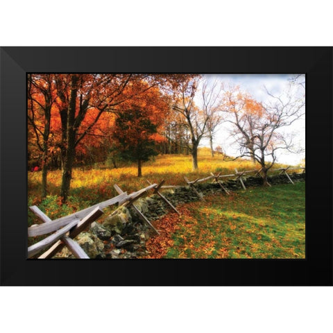 Fire Ridge II Black Modern Wood Framed Art Print by Hausenflock, Alan