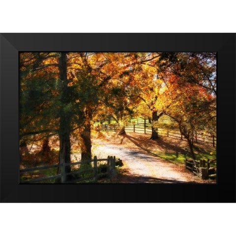 Autumn on Kent Farm I Black Modern Wood Framed Art Print by Hausenflock, Alan