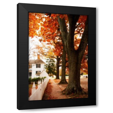 Small Town Autumn II Black Modern Wood Framed Art Print by Hausenflock, Alan