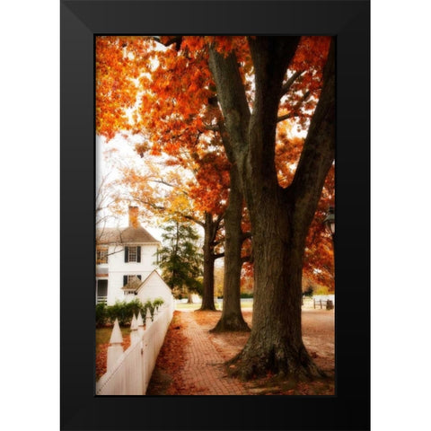 Small Town Autumn II Black Modern Wood Framed Art Print by Hausenflock, Alan