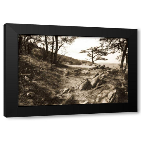 Stoney Ridge I Sepia Black Modern Wood Framed Art Print with Double Matting by Hausenflock, Alan