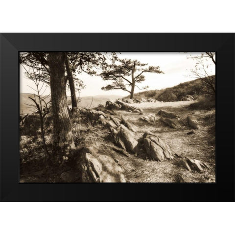 Stoney Ridge II Sepia Black Modern Wood Framed Art Print by Hausenflock, Alan