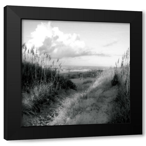 Dunes I Sq. BW Black Modern Wood Framed Art Print with Double Matting by Hausenflock, Alan