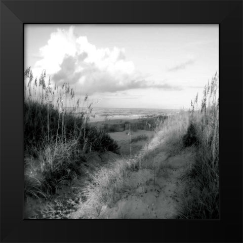 Dunes I Sq. BW Black Modern Wood Framed Art Print by Hausenflock, Alan