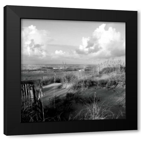 Dunes II Sq. BW Black Modern Wood Framed Art Print by Hausenflock, Alan