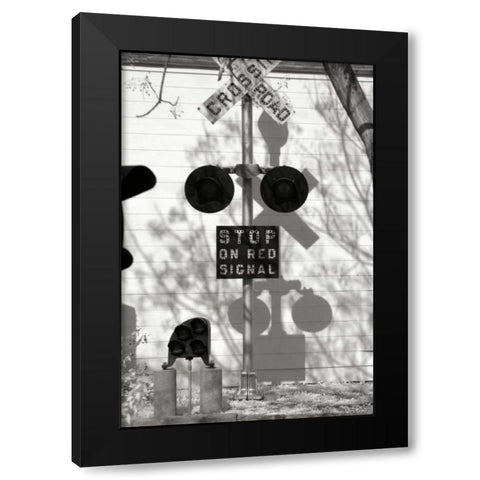 RR Signal I Black Modern Wood Framed Art Print with Double Matting by Johnson, George