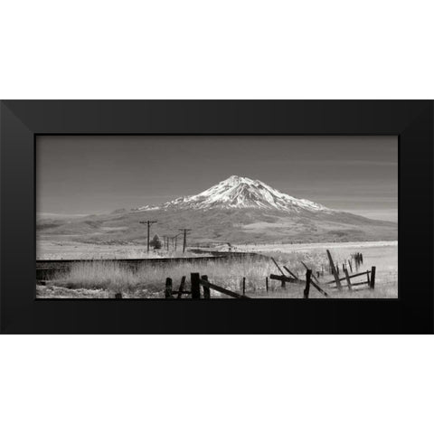 Mt. Shasta II Black Modern Wood Framed Art Print by Johnson, George