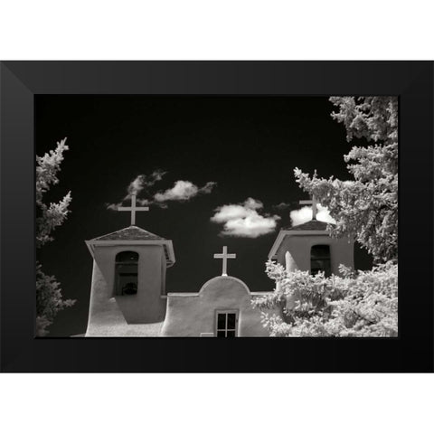 Taos Church II Black Modern Wood Framed Art Print by Johnson, George