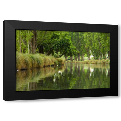 Avon River II Black Modern Wood Framed Art Print by Johnson, George