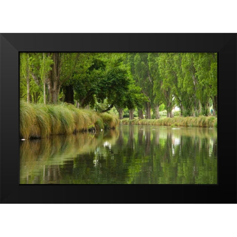 Avon River II Black Modern Wood Framed Art Print by Johnson, George