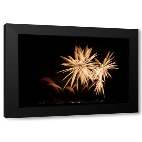 Fireworks at Havasu II Black Modern Wood Framed Art Print by Johnson, George