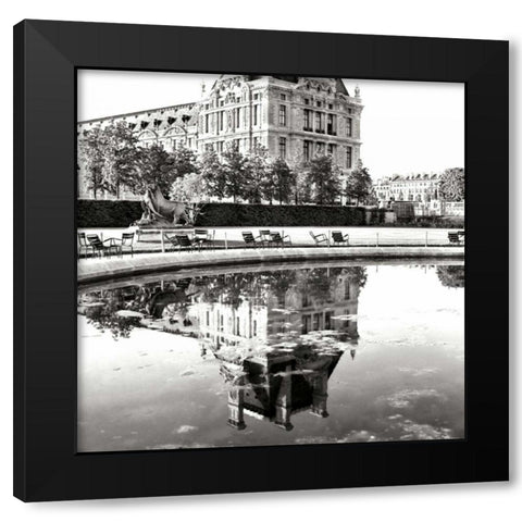 Jardin des Tuileries I Black Modern Wood Framed Art Print with Double Matting by Johnson, George