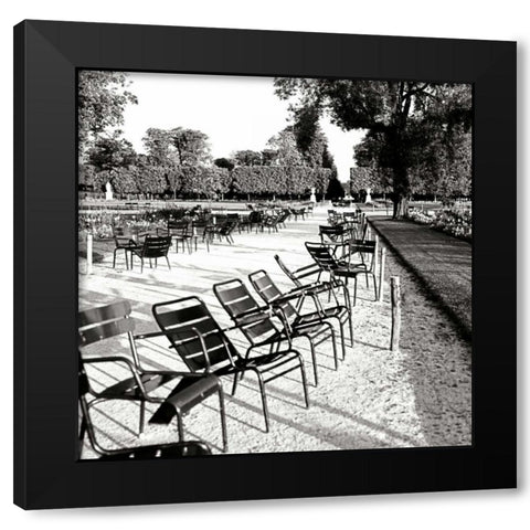 Jardin des Tuileries II Black Modern Wood Framed Art Print with Double Matting by Johnson, George