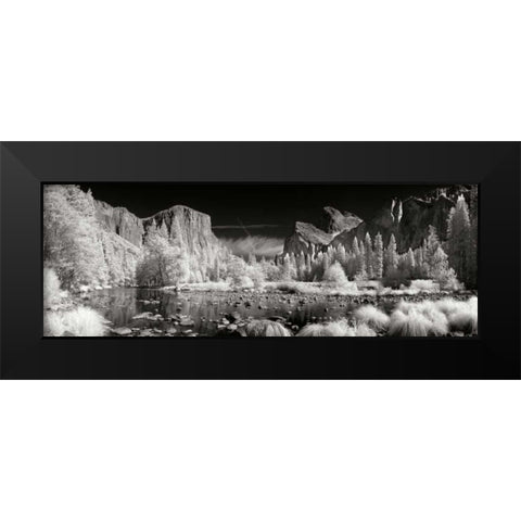 West End River Black Modern Wood Framed Art Print by Johnson, George