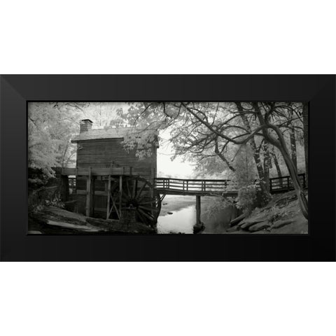 Stone Mountain Mill Black Modern Wood Framed Art Print by Johnson, George