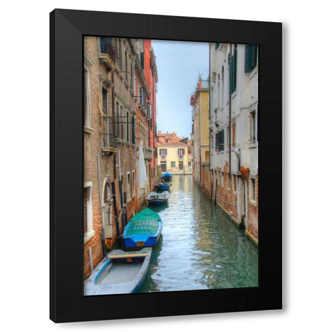 Waterways of Venice II Black Modern Wood Framed Art Print with Double Matting by Johnson, George