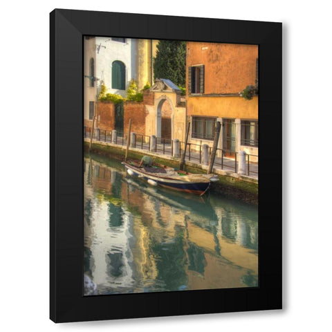 Waterways of Venice IV Black Modern Wood Framed Art Print by Johnson, George