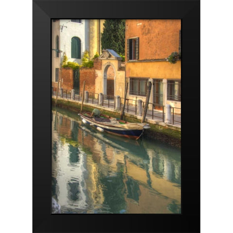 Waterways of Venice IV Black Modern Wood Framed Art Print by Johnson, George