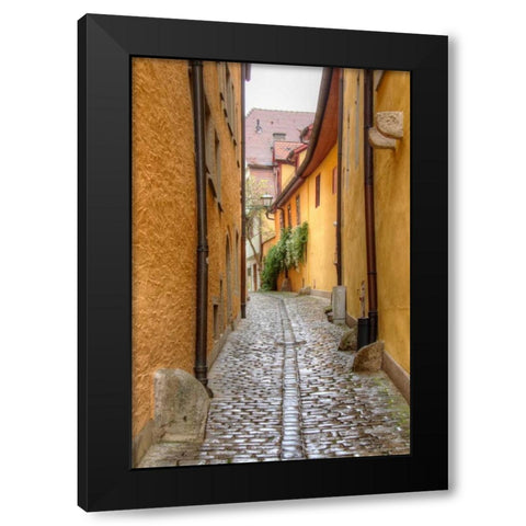 Rothenburg I Black Modern Wood Framed Art Print with Double Matting by Johnson, George