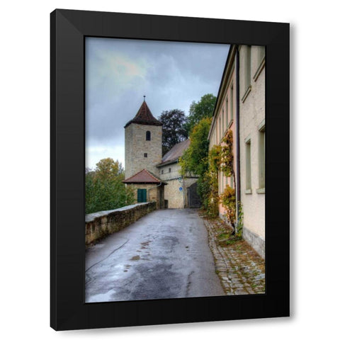 Rothenburg II Black Modern Wood Framed Art Print with Double Matting by Johnson, George