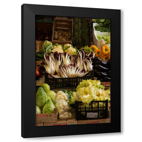 Venice Market I Black Modern Wood Framed Art Print with Double Matting by Johnson, George