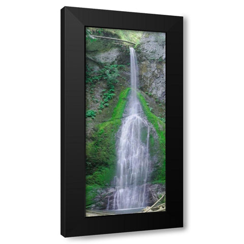 Port Angeles Falls Black Modern Wood Framed Art Print with Double Matting by Johnson, George