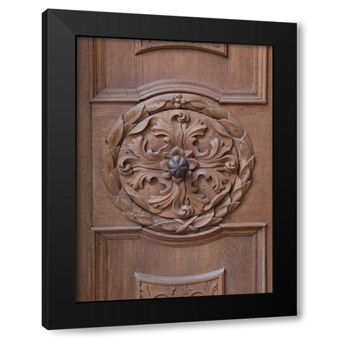 Durnstein Wood Door II Black Modern Wood Framed Art Print with Double Matting by Johnson, George