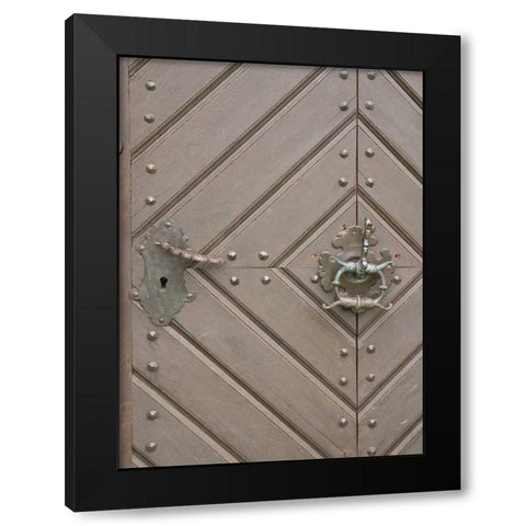 Nordlingen Castle Door II Black Modern Wood Framed Art Print by Johnson, George