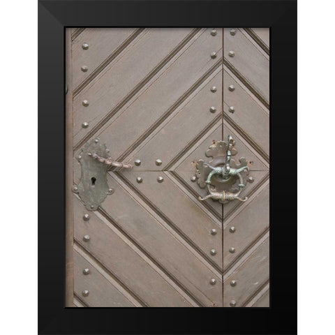 Nordlingen Castle Door II Black Modern Wood Framed Art Print by Johnson, George