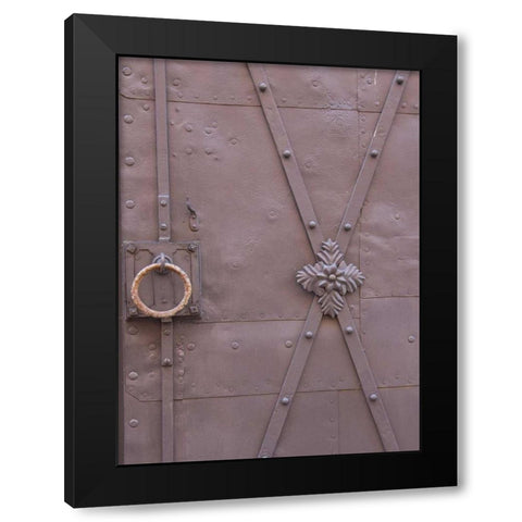 Passau Metal Door Black Modern Wood Framed Art Print by Johnson, George