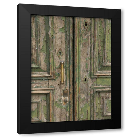 Venice Green Door Black Modern Wood Framed Art Print by Johnson, George