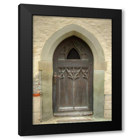 Memmingen Door Black Modern Wood Framed Art Print by Johnson, George