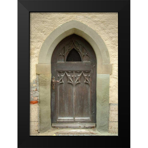 Memmingen Door Black Modern Wood Framed Art Print by Johnson, George