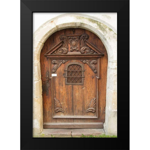 Passau Wood Door Black Modern Wood Framed Art Print by Johnson, George