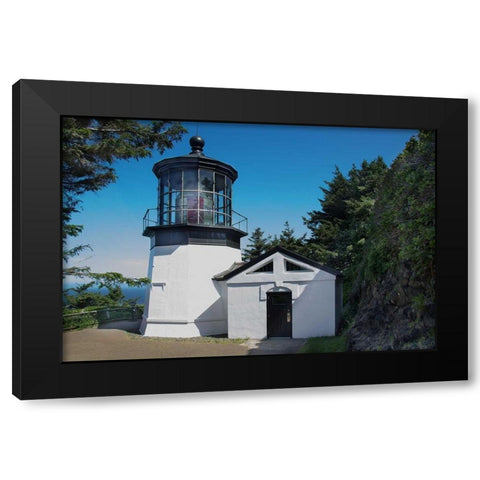 Cape Mears Lighthouse Black Modern Wood Framed Art Print by Johnson, George
