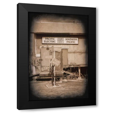 Men at Work Black Modern Wood Framed Art Print by Johnson, George