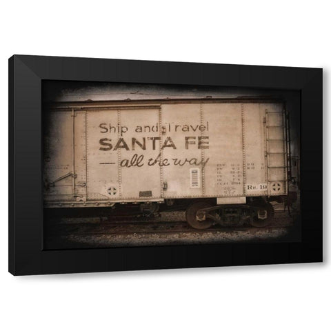 Santa Fe All the Way Black Modern Wood Framed Art Print by Johnson, George