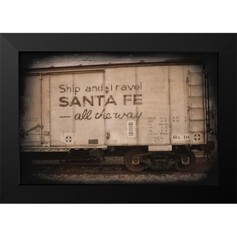 Santa Fe All the Way Black Modern Wood Framed Art Print by Johnson, George