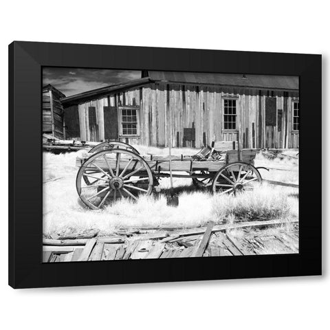 Bodie Wagon Black Modern Wood Framed Art Print with Double Matting by Johnson, George